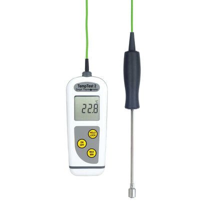 un Thermomètre intelligent Tempest 2 avec affichage rotatif attaché de Thermometre.fr.