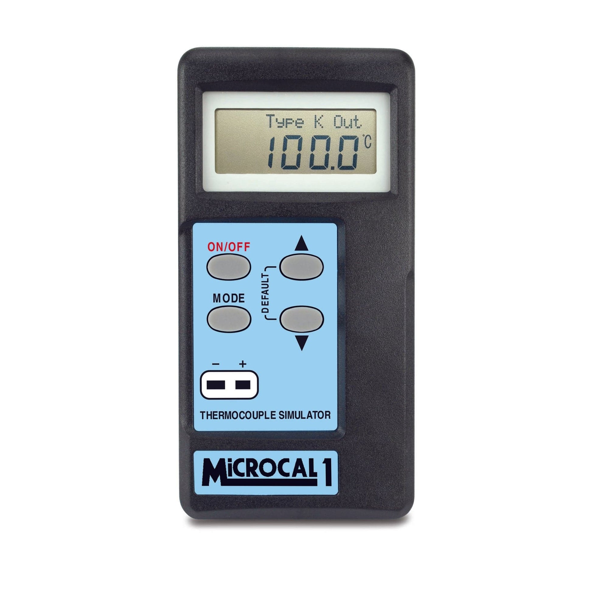 un Thermomètre simulateur MicroCal 1 & 1 Plus de Thermometre.fr sur fond blanc.