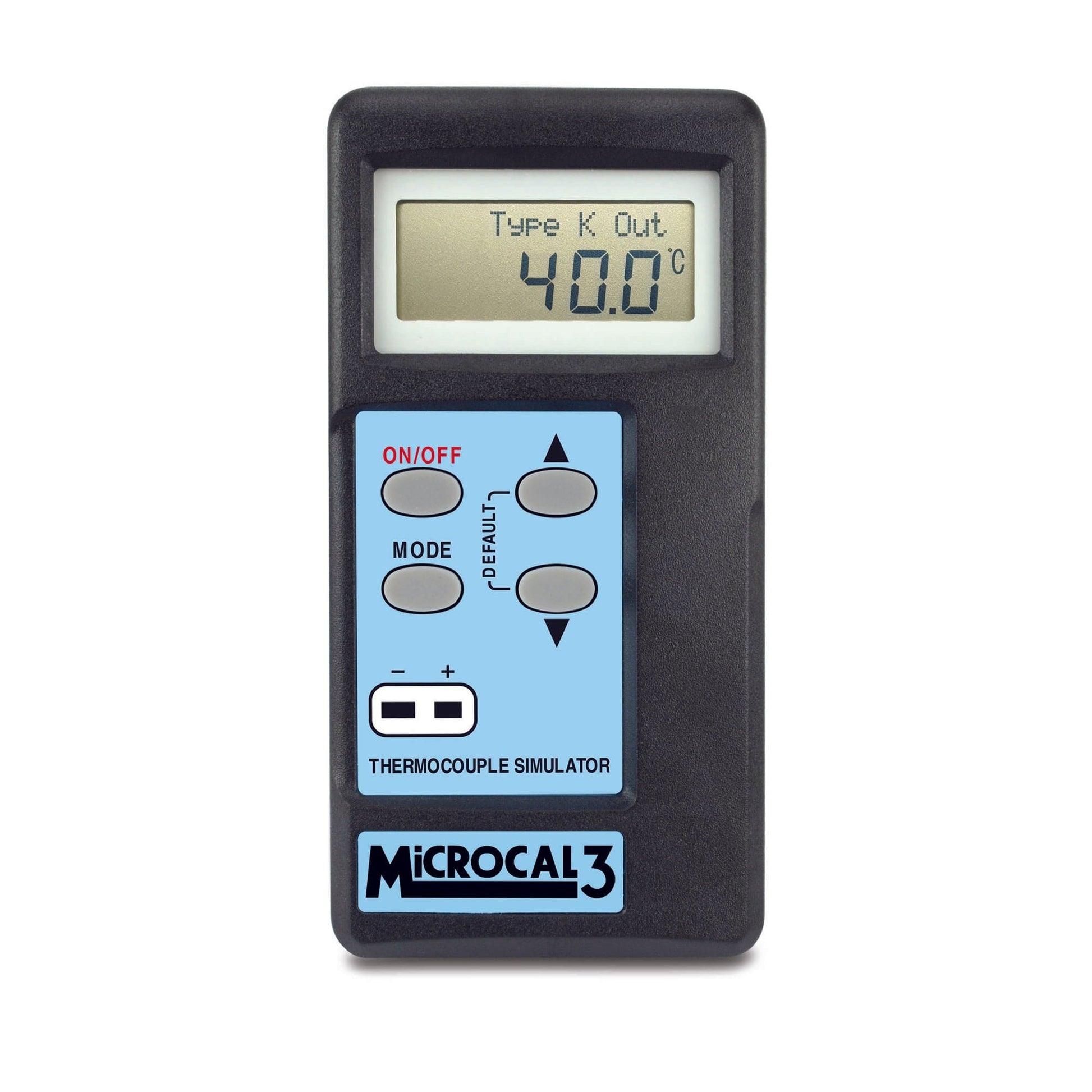 Un Thermomètre simulateur MicroCal 3 de Thermometre.fr sur fond blanc.