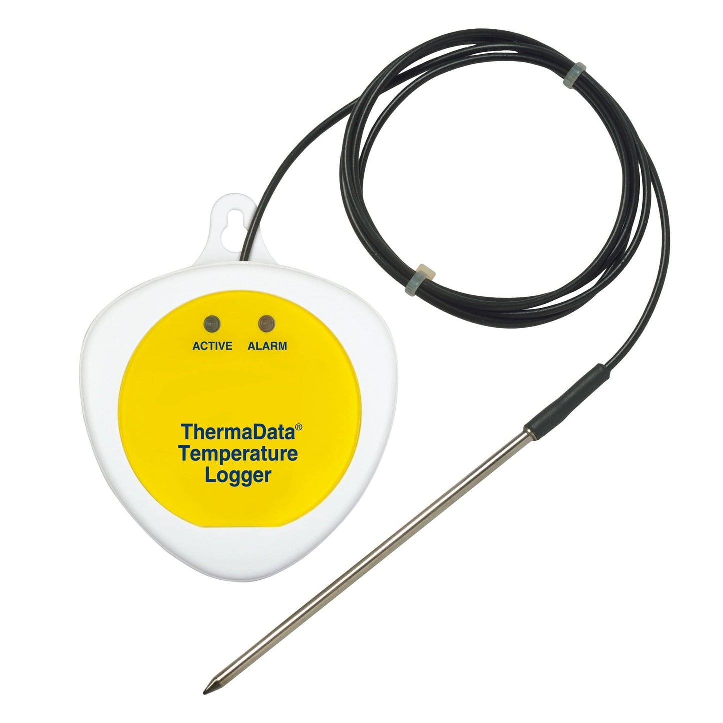 Enregistreur de données aveugle Thermomètre ThermaData TB1F avec un fil attaché par Thermometre.fr.