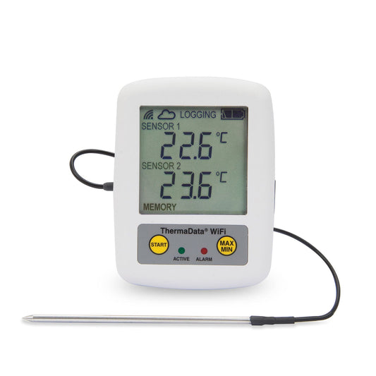 un termometro digitale Thermometer.fr su sfondo bianco.