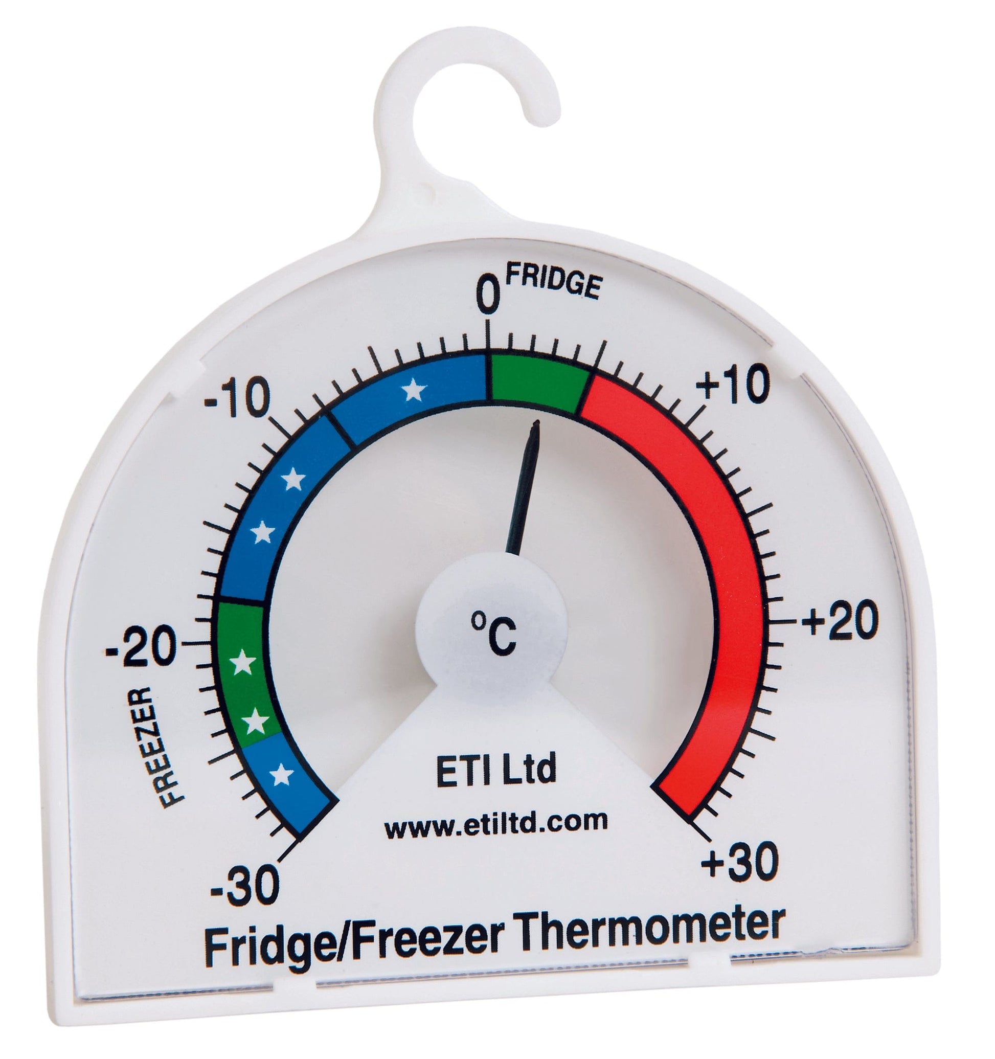 Lot de 2 thermomètres à cadran pour réfrigérateur - 65 mm - Avec zones  colorées : : Jardin