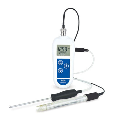 un Kit pH-mètre et température 8100 avec une sonde fixée par Thermometre.fr.