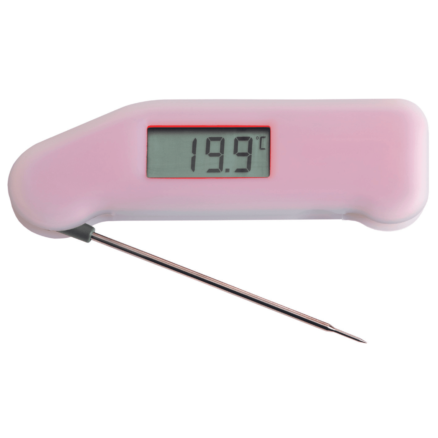 un thermomètre Coque de protection en silicone Thermapen® Classic rose sur fond blanc par Thermometre.fr.