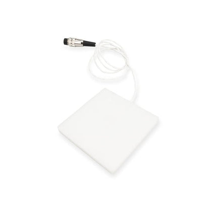 Un quadrato bianco con un filo che misura la temperatura effettiva. Nome del prodotto: Thermometer.fr Sonda di temperatura per simulanti alimentari