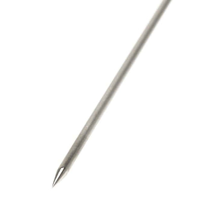 Una sonda di temperatura adesiva Thermometer.fr in acciaio inossidabile su sfondo bianco, che garantisce la precisione.
