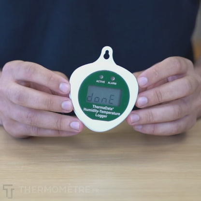 Vidéo explicative de l'enregistreur d'humidité et de température ThermaData HTD