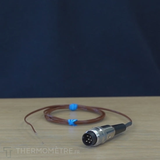 Vidéo explicative de la Sonde de température haute précision type T à fil d'air ou de gaz