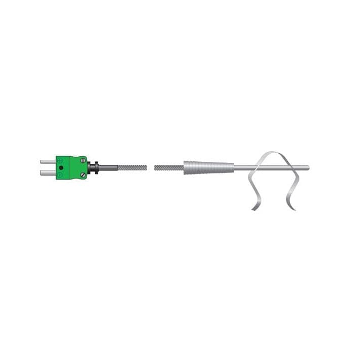 Une paire de Sonde de four et clip pour BlueTherm One et Duo verte sur fond blanc est un outil de mesure de Thermomètre.fr.