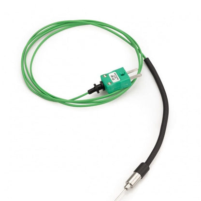 Un câble vert auquel est attaché un fil.
Nom du produit : Thermomètre.fr Sonde de température sous vide