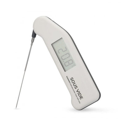 Un Thermomètre sous vide Thermapen® avec sonde à aiguille miniature par Thermometre.fr sur fond blanc.