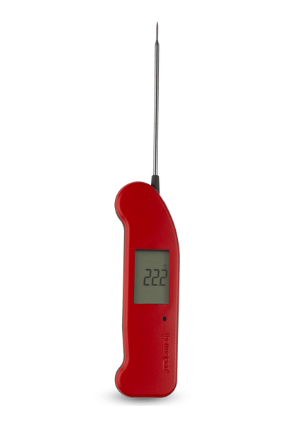 Un thermomètre numérique Thermapen® One de Thermometre.fr sur fond blanc.