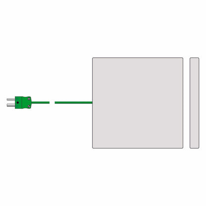 un schéma montrant une Sonde de température pour simulateur alimentaire connectée à une boîte verte