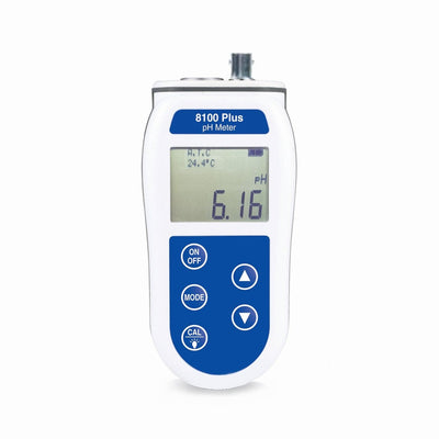un PH-mètre pH à fond bleu et blanc de Thermometre.fr