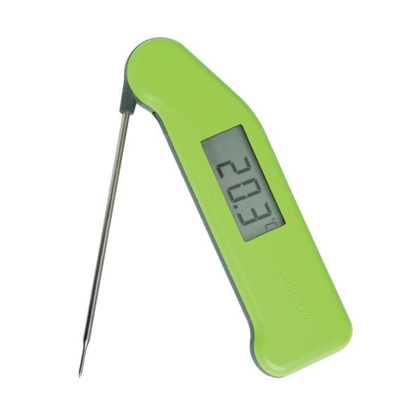 un Thermometre.fr Thermapen® Classic vert sur fond blanc.