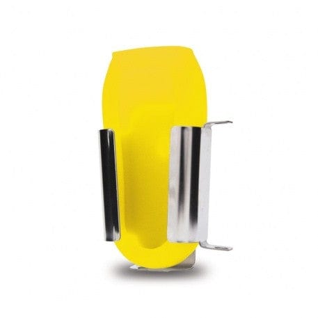 Un portabottiglie Thermometer.fr giallo su sfondo bianco.