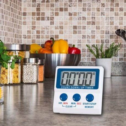 un comptoir de cuisine avec Minuteries de cuisine - compte à rebours (Thermometre.fr)