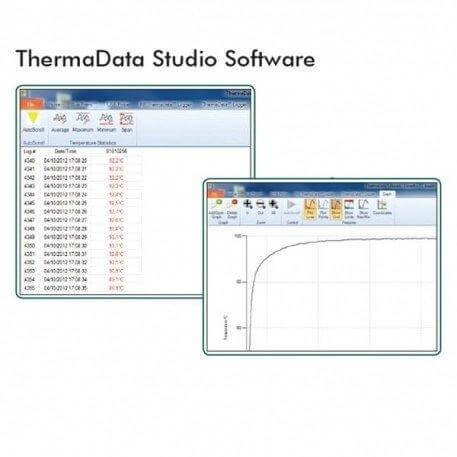 Software da studio per registratore di dati ThermaData Pro di Thermometer.fr.