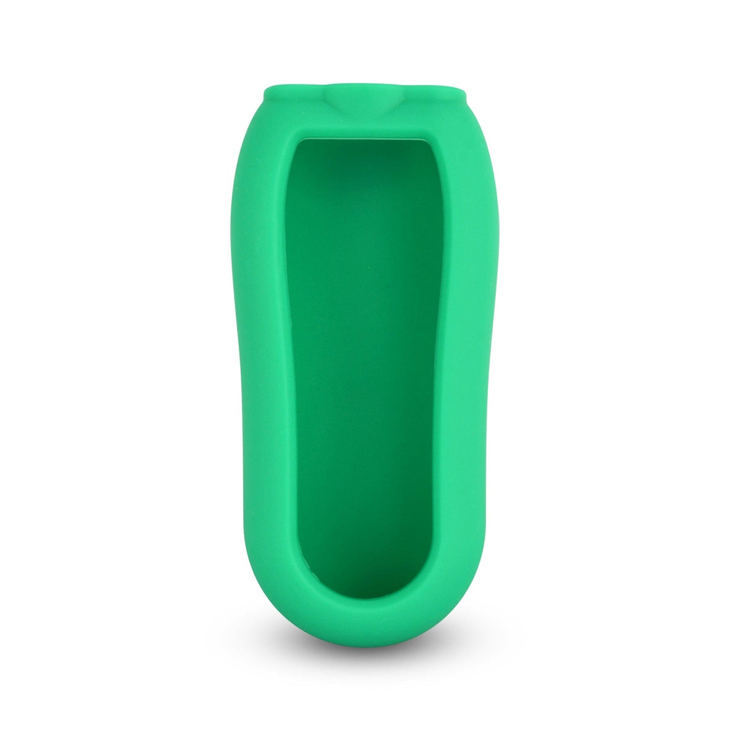un flacon Coques de protection en silicone pour la série Therma, Food Check et plus en plastique vert sur fond blanc de Thermometre.fr.