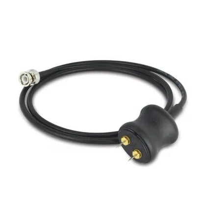 un câble noir Kit humidimètre pour artisan et professionnel avec un connecteur doré attaché à celui-ci de Thermometre.fr.